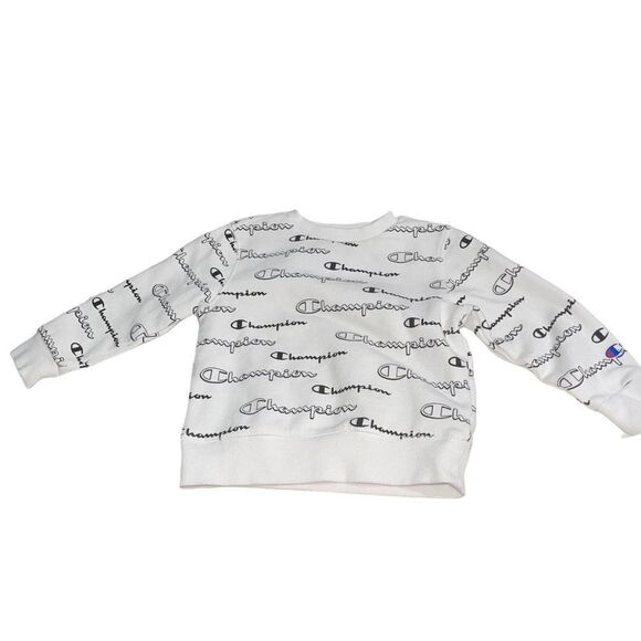 Champion White & Black Logo‎ Sweatshirt - Size 3T - Picture 1 of 5